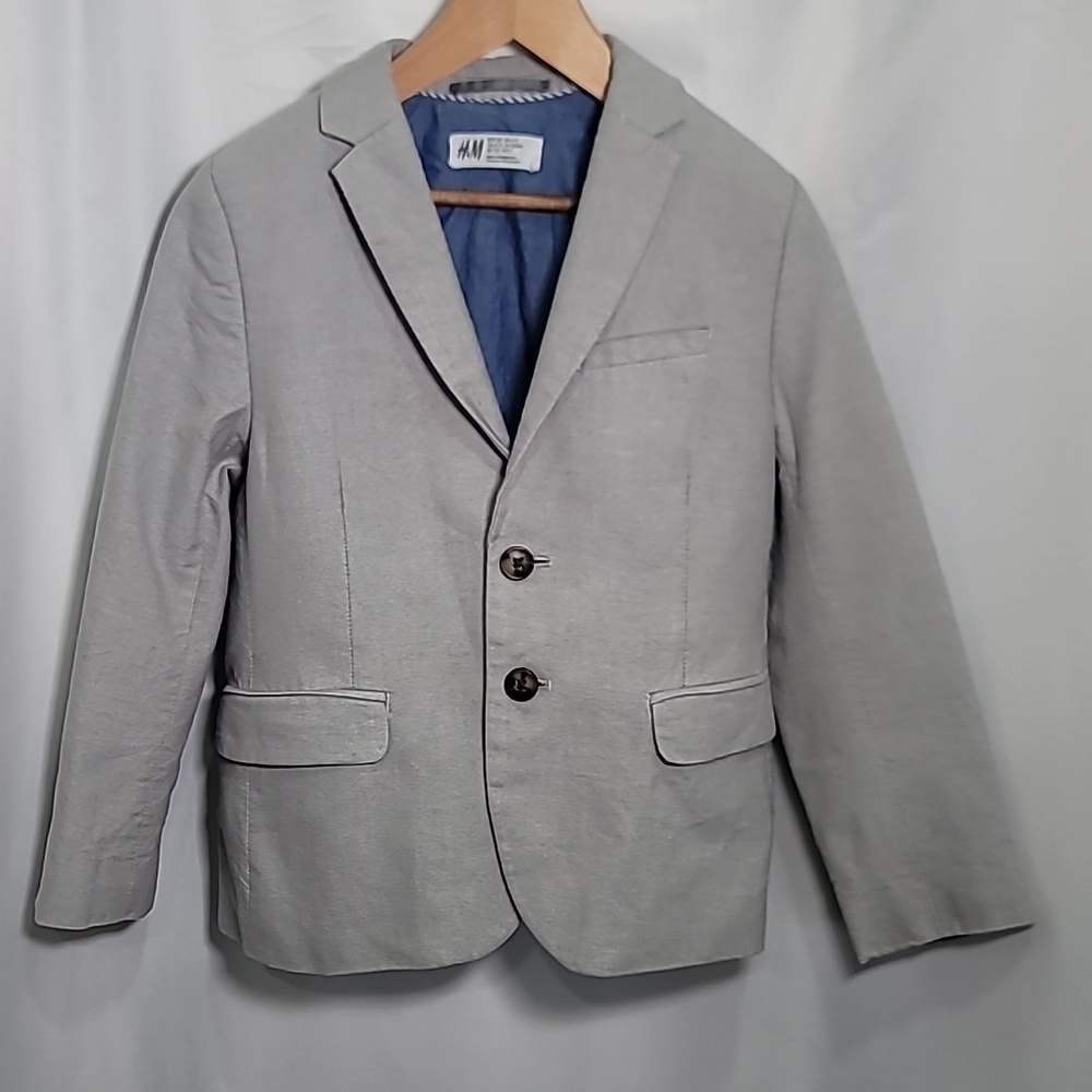 H&M 100% Cotton 2 Button Sportcoat Blazer Lined